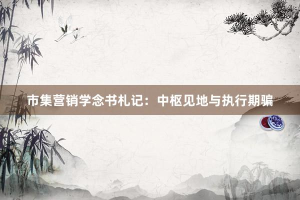 市集营销学念书札记：中枢见地与执行期骗